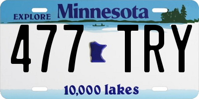 MN license plate 477TRY