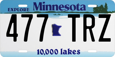 MN license plate 477TRZ