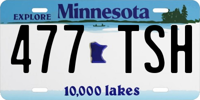 MN license plate 477TSH