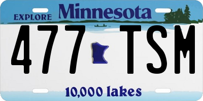 MN license plate 477TSM