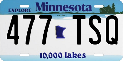 MN license plate 477TSQ