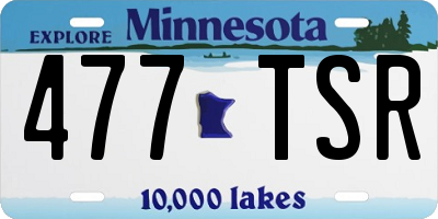 MN license plate 477TSR