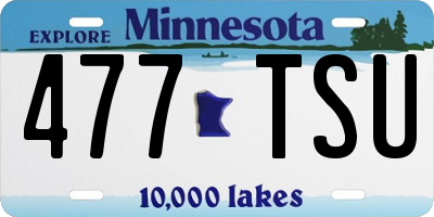 MN license plate 477TSU