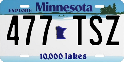 MN license plate 477TSZ