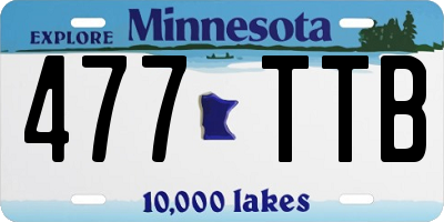 MN license plate 477TTB