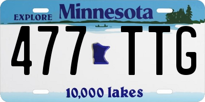 MN license plate 477TTG