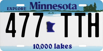 MN license plate 477TTH