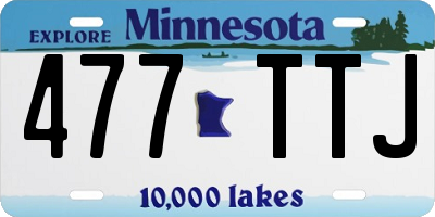 MN license plate 477TTJ