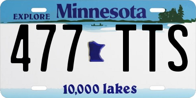 MN license plate 477TTS