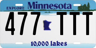 MN license plate 477TTT