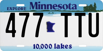 MN license plate 477TTU