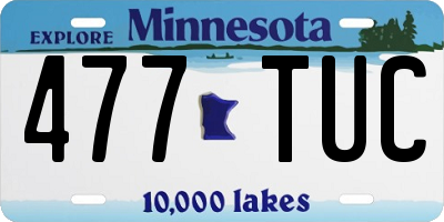 MN license plate 477TUC