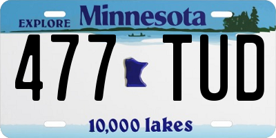 MN license plate 477TUD