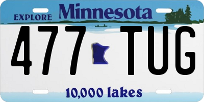 MN license plate 477TUG
