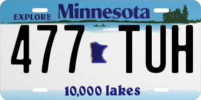MN license plate 477TUH
