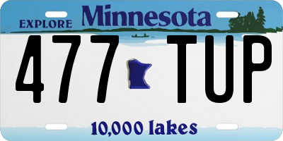 MN license plate 477TUP