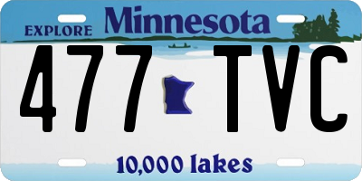 MN license plate 477TVC