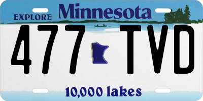 MN license plate 477TVD