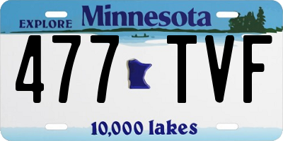 MN license plate 477TVF