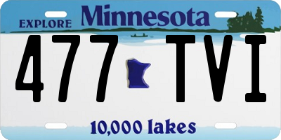 MN license plate 477TVI