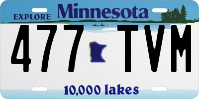 MN license plate 477TVM
