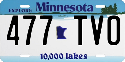 MN license plate 477TVO