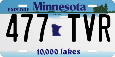 MN license plate 477TVR