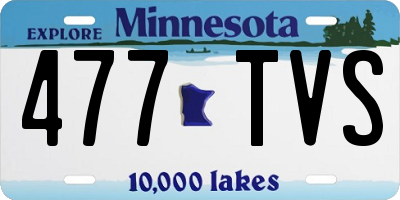 MN license plate 477TVS