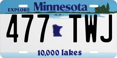 MN license plate 477TWJ