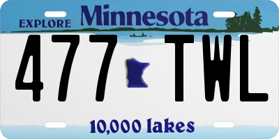MN license plate 477TWL