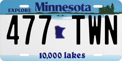 MN license plate 477TWN