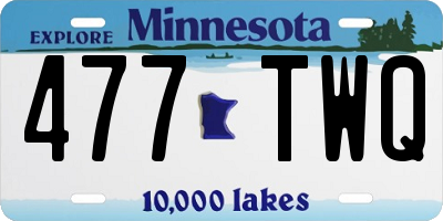 MN license plate 477TWQ