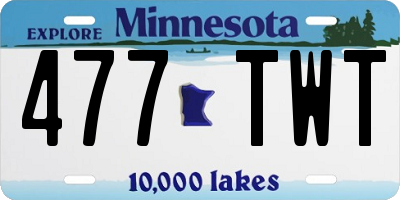 MN license plate 477TWT