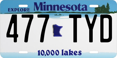 MN license plate 477TYD
