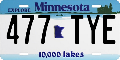 MN license plate 477TYE