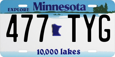 MN license plate 477TYG