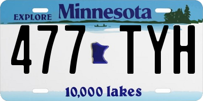 MN license plate 477TYH