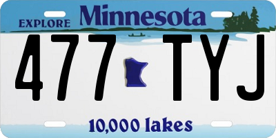MN license plate 477TYJ