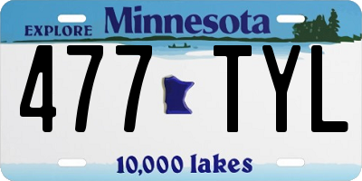MN license plate 477TYL