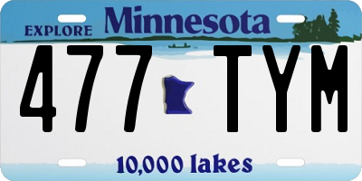 MN license plate 477TYM