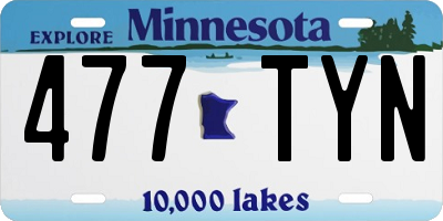 MN license plate 477TYN