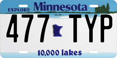 MN license plate 477TYP