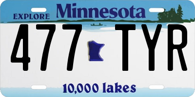MN license plate 477TYR