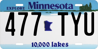 MN license plate 477TYU