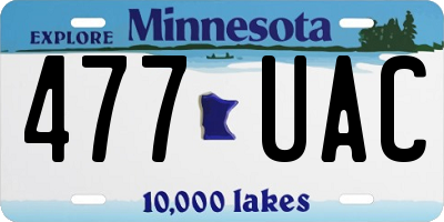 MN license plate 477UAC