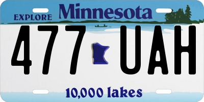MN license plate 477UAH