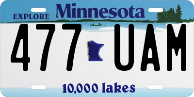 MN license plate 477UAM