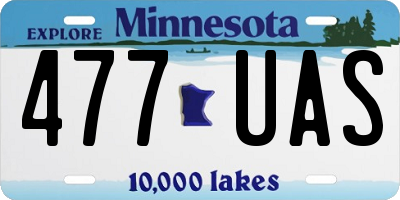 MN license plate 477UAS