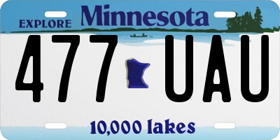 MN license plate 477UAU