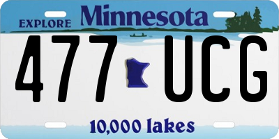 MN license plate 477UCG